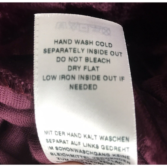 NWT True Religion Velvet Camisole Spaghetti Strap Tank Top V-Neck Merlot Medium - Picture 8 of 8